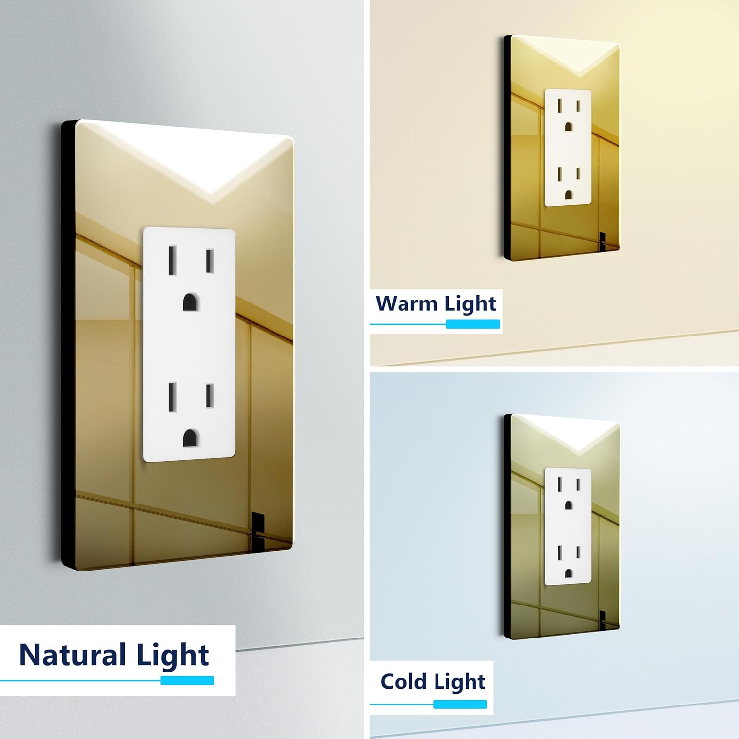 LIDER Decorator Metal Wall Plate, Temperature and Impact Resistant, 201 Stainless Steel, Screwless Cover, Modern Decoration Upgrade, Mid-Size 1-Gang 4.88" x 3.11", Polished Brass, LSMWP-31M-PB