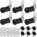 Cam Locks RV Storage Keyed Alike, 1-1/8" Fits 7/8" Max Door Thickness, Compartment Locks for Camper Trailer Cabinet With Keys (Black, 6-Pack)