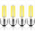 3.2 Inch 5000K Daylight White E26 LED Bulb 60 Watt Equal, AC 120V 600LM Edison Bulbs Dimmable, 6W T10 T30 Filament Light Bulbs Clear Glass for Fan Pendant Wall Light, UL Listed-4 Pack