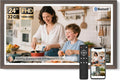 BSIMB Large Digital Picture Frame 24 Inch, 1920x1080 FHD WiFi Digital Photo Frame Electronic 32GB, Wall Mount Included, Share Pictures/Videos via App Easy Setup Gifts for Mom(Non-Touch), Dark Wood