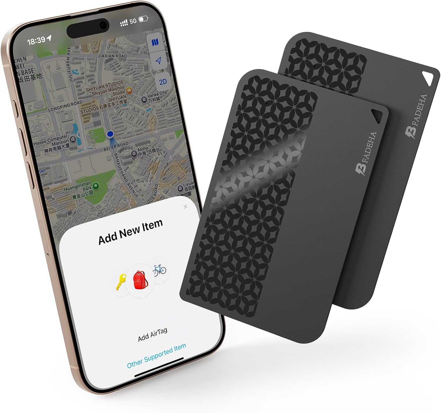 2025 [Apple MFi Certified] (iOS Only) Bluetooth Tracker Smart Card for Apple Find My iPhone Wallet GPS Tracker, 5-10 Years Staying Power, Keys Finder and Item Locator for Keys, Bags, Passport