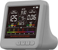 Professional Indoor Air Quality Monitor with 7X AQI,16 in 1 Portable Real-Time Detector for PM2.5 | PM10 | CO2 | TVOC | HCHO | Temp | Hum for Home Cars Plants Pets (Gray)