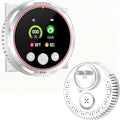 Plug in Gas & Carbon Monoxide Detector,4-in-1 CO Alarm Detector,Fahrenheit(°F) & Humid,Natural Gas Detector & Carbon Monoxide Detectors for Home,Travel,Hotel Safety