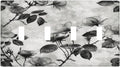 Light Switch Covers Black Breezy Watercolor Garden Floral Quad Toggle Electrical Faceplate 4 Gang Wall Plate Decorative Switch Plates for Bedroom Home Decor