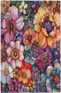 Light Switch Cover Plate Colorful Bohemian Flowers Vintage Boho Floral 1 Gang No Device Blank Electrical Wall Plates Faceplate Decorative Switch Plate for Bed Room living Room Decor