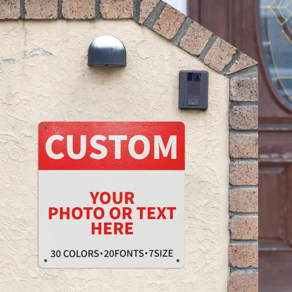 Bulk Custom Signs Outdoor Metal Sign Personalized Signs for Business, Office, Home, Road Signs, Garden Signs, Parking Signs, Decorative Signs, 8''x8''