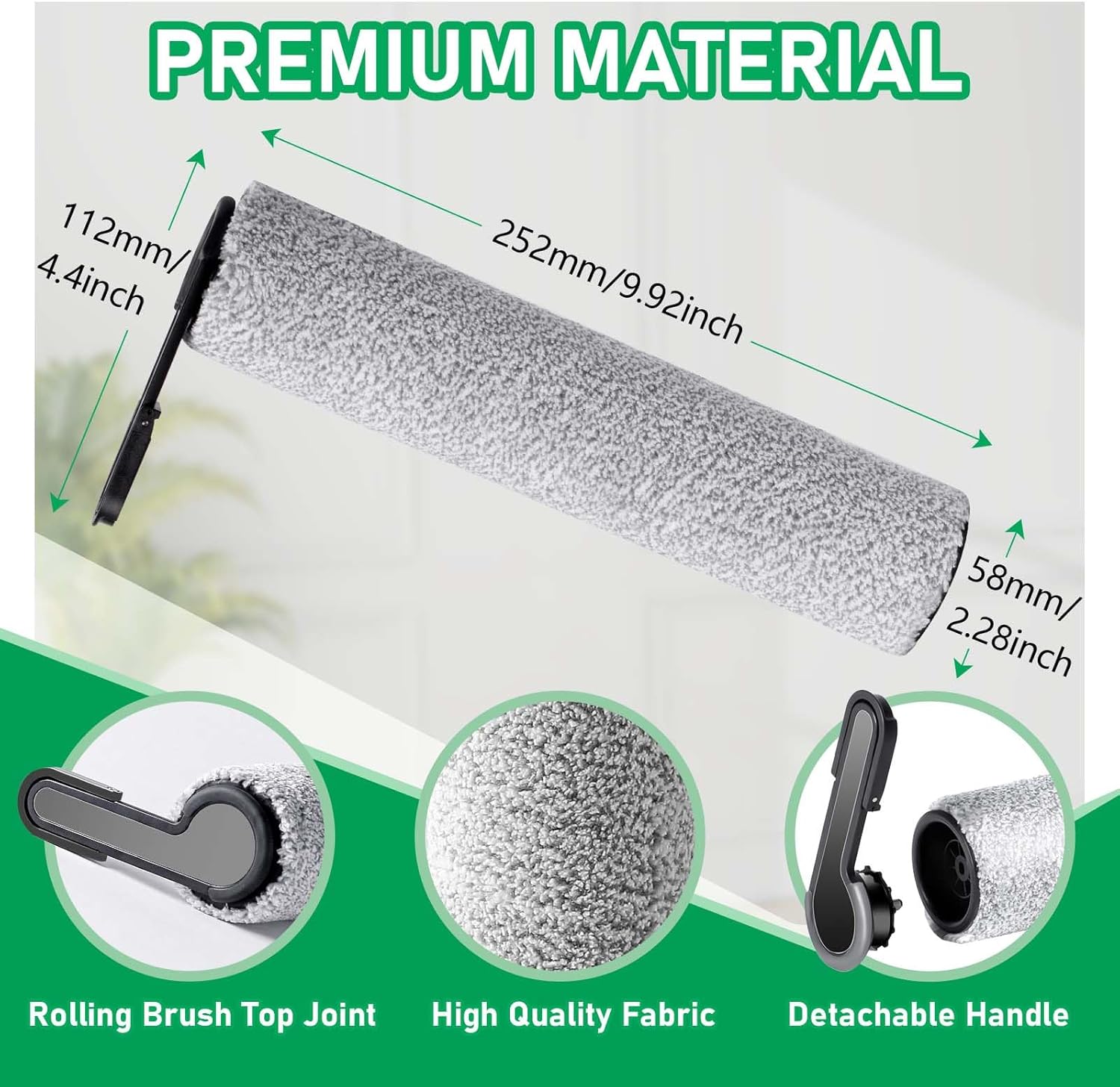 Floor ONE Stretch S6 Roller Brush Replacement and Vacuum Filter Kit Compatible with Tineco Floor ONE Stretch S6 /Swtich S6 /i5 Stretch /i6 Stretch /S7 Stretch /S9 Artist Wet Dry Cordless Vac Cleaners