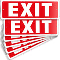 iSYFIX Exit Sign – 6 Pack 12x4 Inch – 100% Rust Free .040 Aluminum Signs, Laminated for Ultimate UV, Weather, Scratch, Water and Fade Resistance, Indoor and Outdoor, Exit Signs for Exterior.