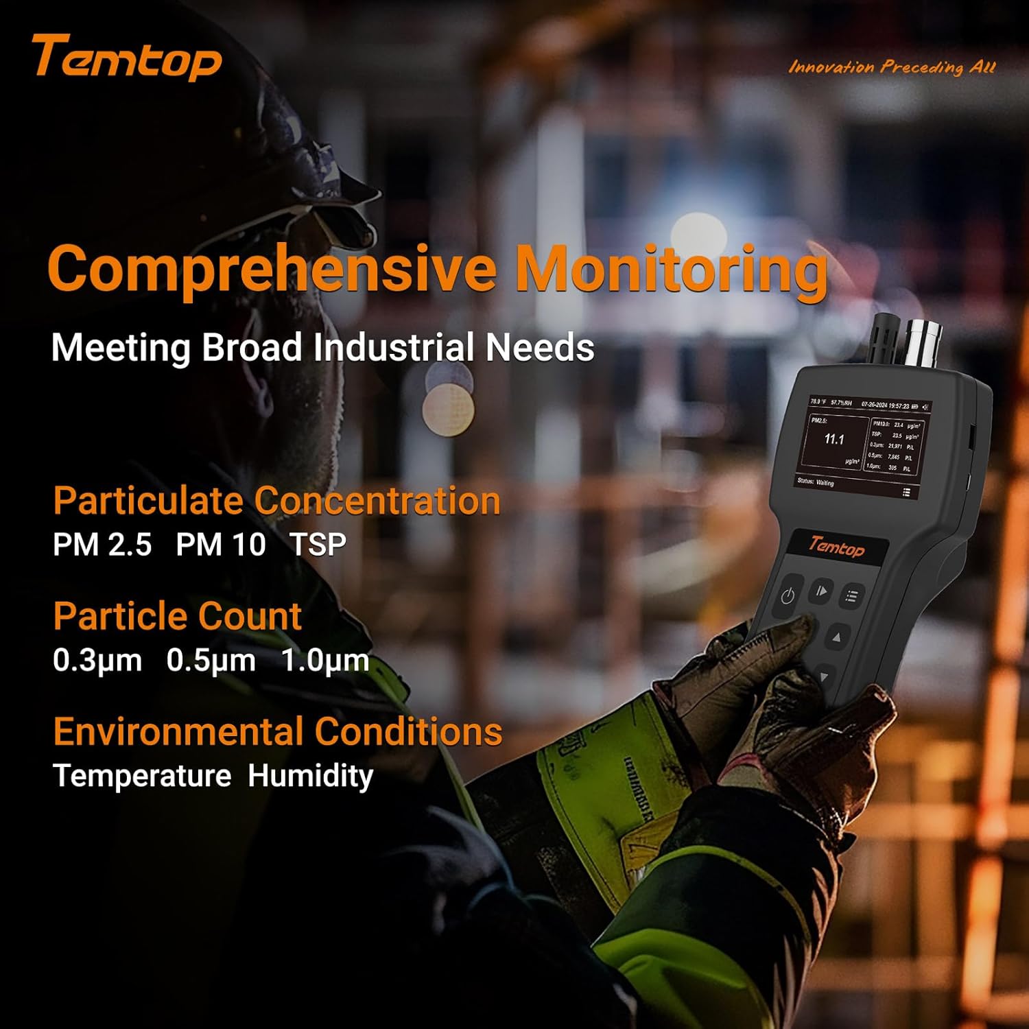Temtop Comprehensive Air Quality Monitoring Bundle - Handheld Particle Counter (Airing2000) + Indoor Air Quality Detector (M10)