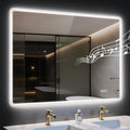 STARLEAD 48"x36" LED-Bathroom-Mirror-with-Lights, Wall-Mounted with Bluetooth Speaker, Anti-Fog, 3 Color Temperature, Dimmable Brightness, Waterproof, Tempered Glass, Frontlit & Backlit