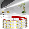 maylit Under Cabinet LED Strip Lighting Hardwired 48in, Ultra Bright Small LED Light Bar, 6000K Cool White, 110V-120V Wired Lights for Kitchen Cabinet, Counter, Workbench, Desk, Closet, Shelf, Indoor