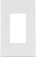 LIDER Brushed Finish Decorator Switch Cover, Screwless Wall Plate, Mid-Size 1-Gang 4.88" x 3.11", Unbreakable Polycarbonate Thermoplastic, UL Listed, LSWP-31M-BW, Brushed White