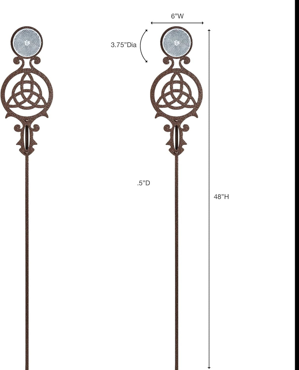 Touch of Class Pathways Reflective Driveway Marker Stake Set of Two for Outdoor Use | Celtic Knot Emblem Design | Personalized Tall Reflector Set of 2 | Weathered Bronze Durable Finish