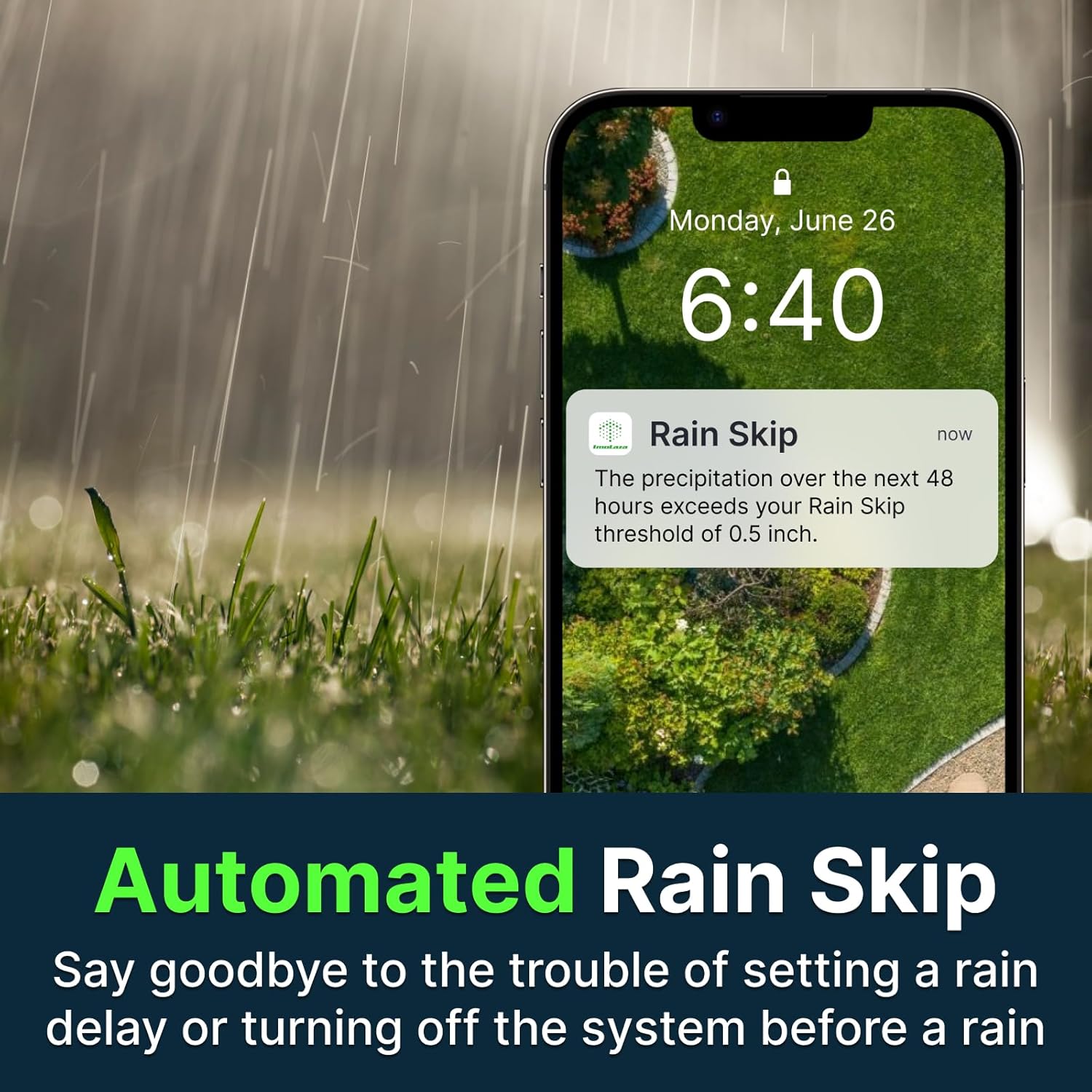 ImoLaza ET Master 4 Gen Smart Sprinkler Controller: Upgraded 6-Zone WiFi Irrigation Controller with Automated Watering, App Control, Smart Weather Skips and Fault Alerts