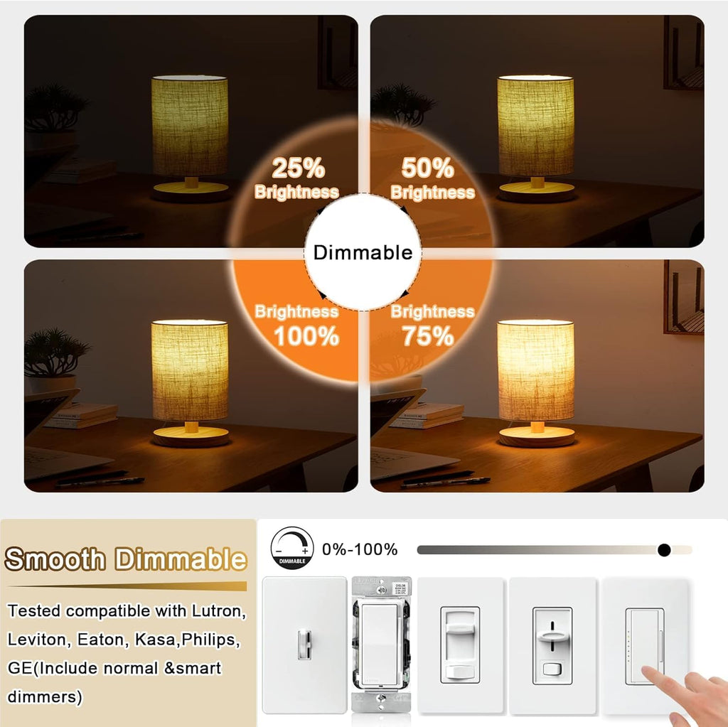 5 Inch Edison Bulb, 2700K Soft White E26 Led Bulb 6W Dimmable, 800LM T10/T9 Clear Glass Tubular Light Bulbs, AC 120V Equal 80 Watt Bulbs for Chandelier Pendant Wall Light - 4Pack