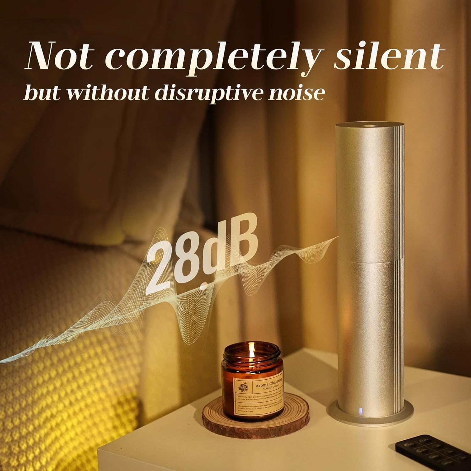 Waterless Essential Oil Diffuser for Home and Commercial Use up to 2000 sq ft, Scent Diffuser for Large Room, Bluetooth Hotel Collection Diffuser with App and Remote Control for Office, 100ml, Silver