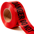 Danger Do Not Enter Tape 3 inch X 1000 feet • Red with a Bold Black Print for High Visibility • 3 in. Wide for Maximum Readability • Tear Resistant Design