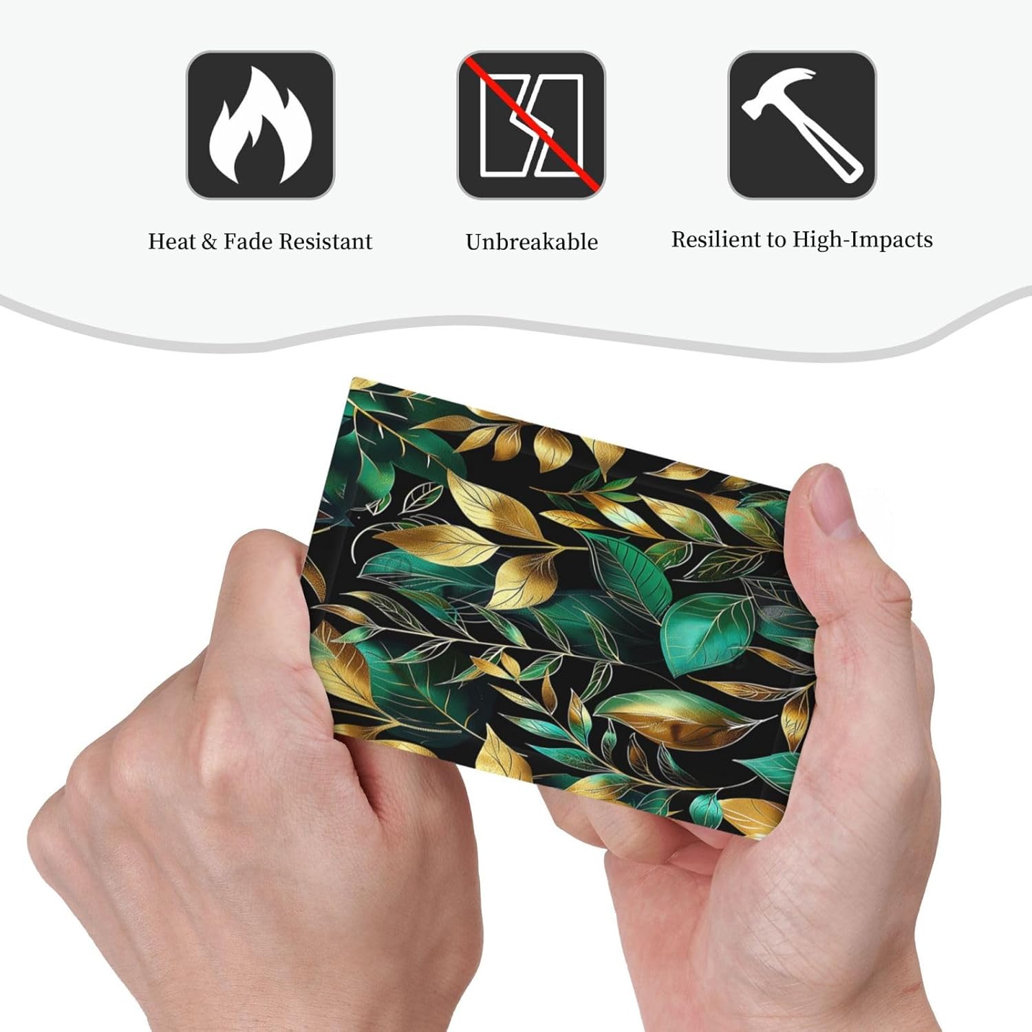 Light Switch Cover Plate Vintage Dark Green Vine Leaf Golden Plants 1 Gang No Device Blank Electrical Wall Plates Faceplate Decorative Switch Plate for Bed Room Cabin Decor