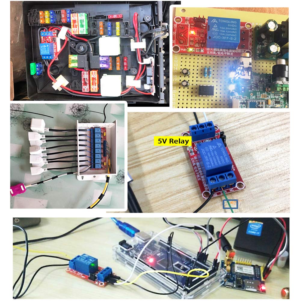 Relay Module with Optocoupler High/Low Level Trigger for Arduino (5, 5V Relay 1 Channel)