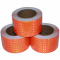 Orange Reflective Tape Outdoor Waterproof 3 inch Wide, High Visibility Industrial Marking Tape, Safety Adhesive Stickers (68 feet,3 Rolls)