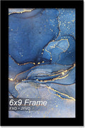 6x9 Picture Frame, Black Frame for 6 x 9 Inch Picture Poster Photo, Light Weight and High Transparent 6 by 9 Frame for Wall - 1 Pack/Black/6"x9"