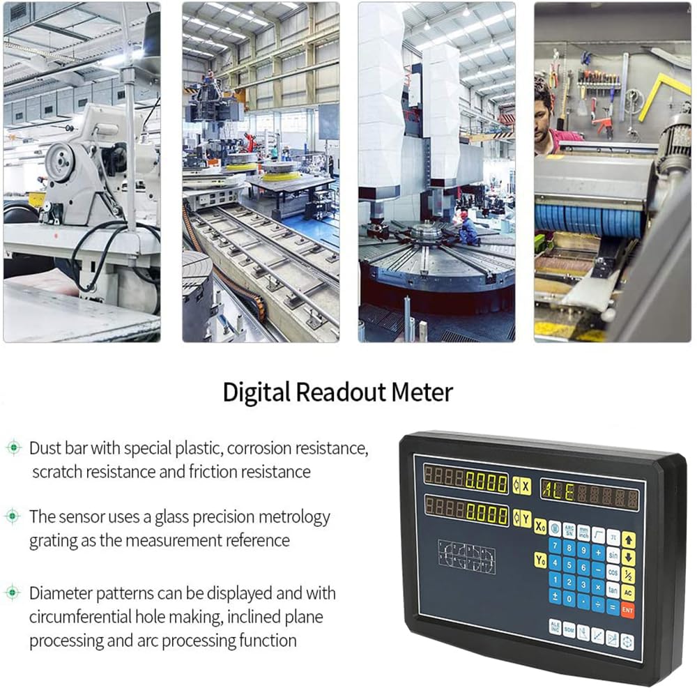 2/3 Axis Digital Readout and TTL Precision Linear Glass Scale DRO Encoder for Milling Lathe. Note:Display&Scales Sold Separately,Pls Select The Size Options! (2 Axis Digital Readout Display ONLY)