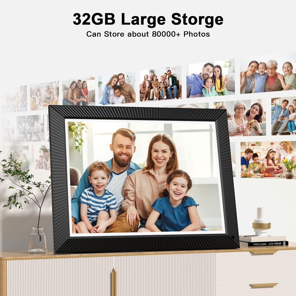 Large Digital Photo Frame 16.2"-Digital-Picture-Frame - 32GB Dual-WiFi Digital Frame, No Touch Screen, Slideshow, Load Photo Video from Phone via APP Email, Free Cloud Storage, Gift for Mom Dad