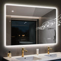 STARLEAD 48"x32" LED-Bathroom-Mirror-with-Lights, Wall-Mounted with Bluetooth Speaker, Anti-Fog, 3 Color Temperature, Dimmable Brightness, Waterproof, Tempered Glass, Frontlit & Backlit