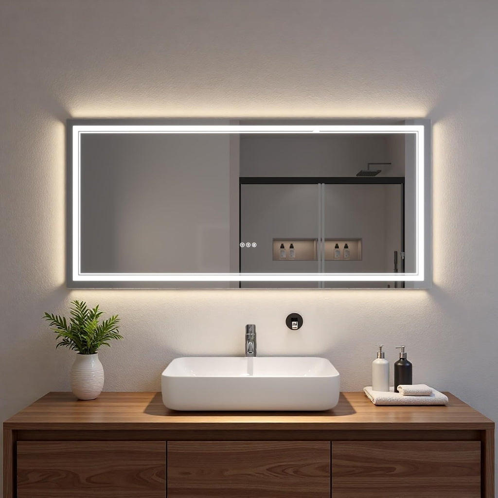 LED Bathroom Mirror with Lights, Wall Mirrors