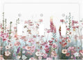 Colorful Flowers Pink Floral Watercolor Plant Decorative Switch Plates 3 Gang Wall Plate Triple Toggle Light Switch Cover Faceplate Electrical Wall Panels for Bed Room Living Room Decor