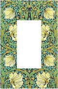 Decorative Outlet Covers William Morris Vintage Floral Yellow Flowers Green Leaf 1 Gang Single Rocker Light Switch Cover Plate Wall Plates GFCI Faceplate for Bedroom living Room Decor