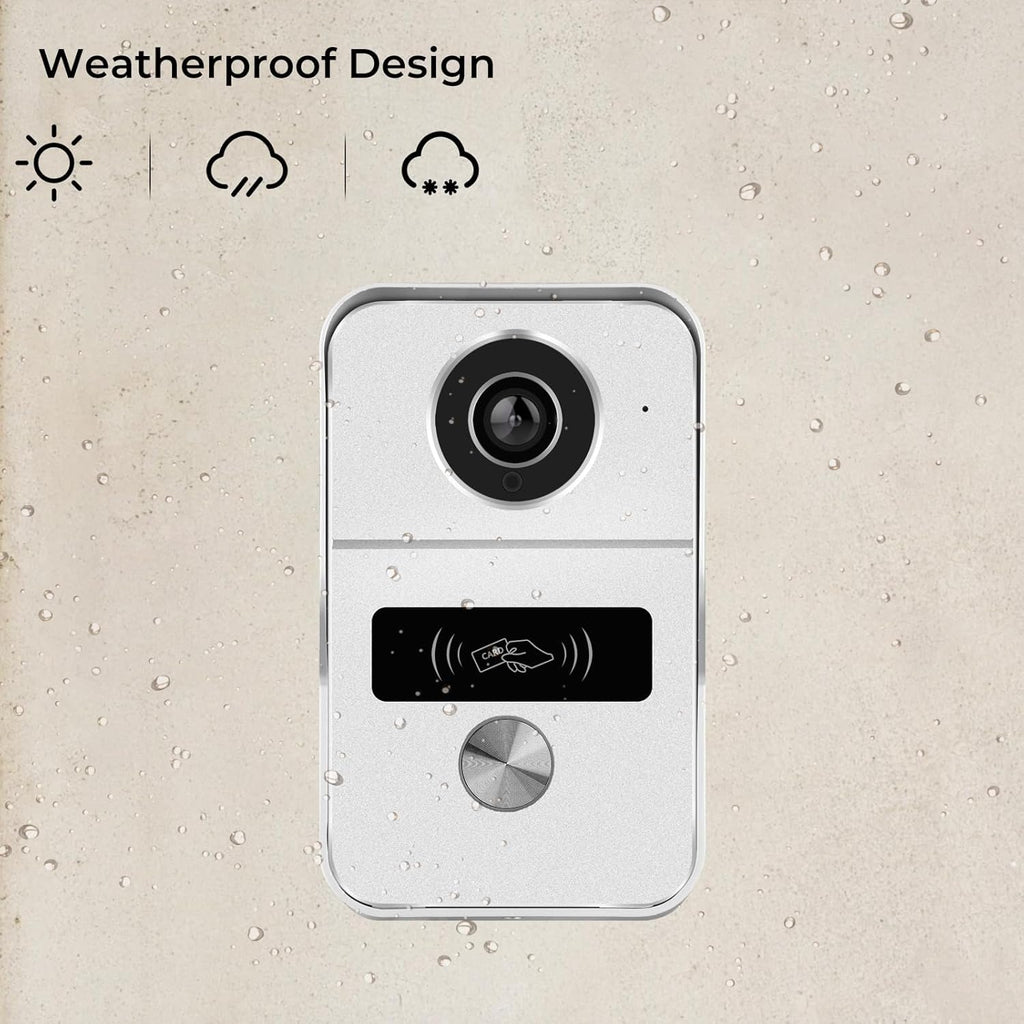 2 Wired Video Doorbell video Intercom System 1-Camera and 2-Monitor, 7 Inch Touch Screen, Night Vision, Support Remote Unlock, Dual-Way Intercom for Villa House Office Apartment Smart Phone Monitor