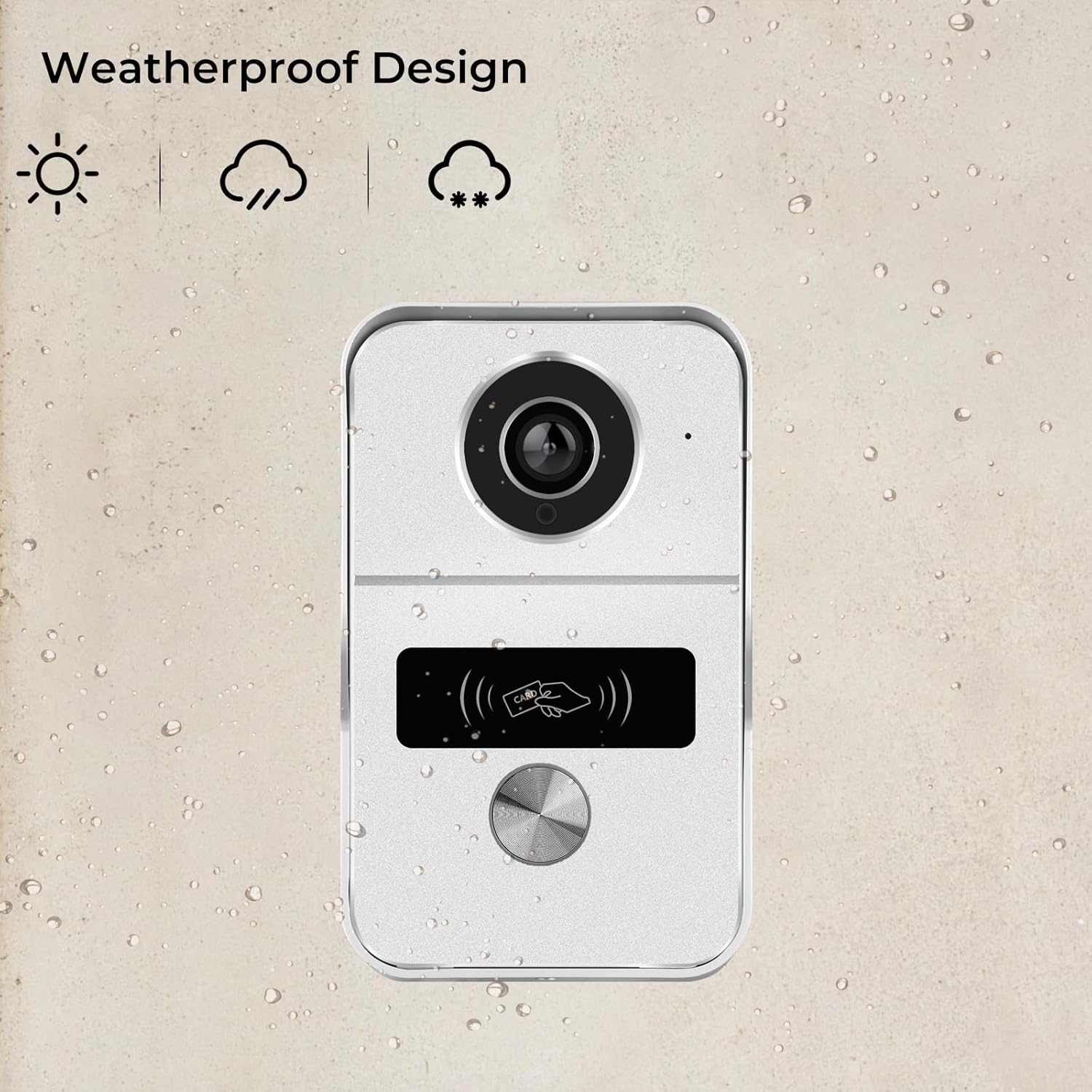 2-Wired Video Intercom System with 7 inch Touch Screen, Timbre con cámara & 140° Wide Angle, Video Recording, Tuya app Remote Control, Playback, Motion Detection, for Villa Apartment House