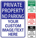 Private Property Sign No Parking Signs Custom Signs for Parking Lots Business and Schools Outdoor Use Aluminum Metal Decor 12x8 Inches