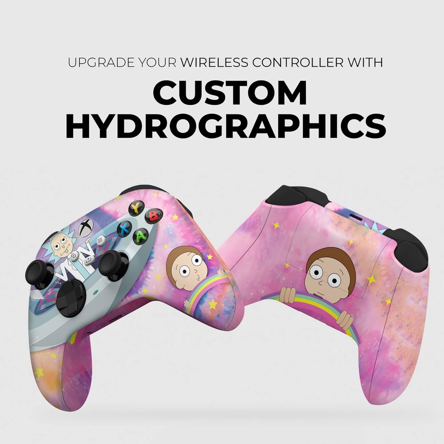 DreamController Schwifty Rickky & Mortty Custom X-box Controller Wireless compatible with X-box One/Series X/S Proudly Customized in USA with Permanent HYDRO-DIP Printing (NOT JUST A SKIN)
