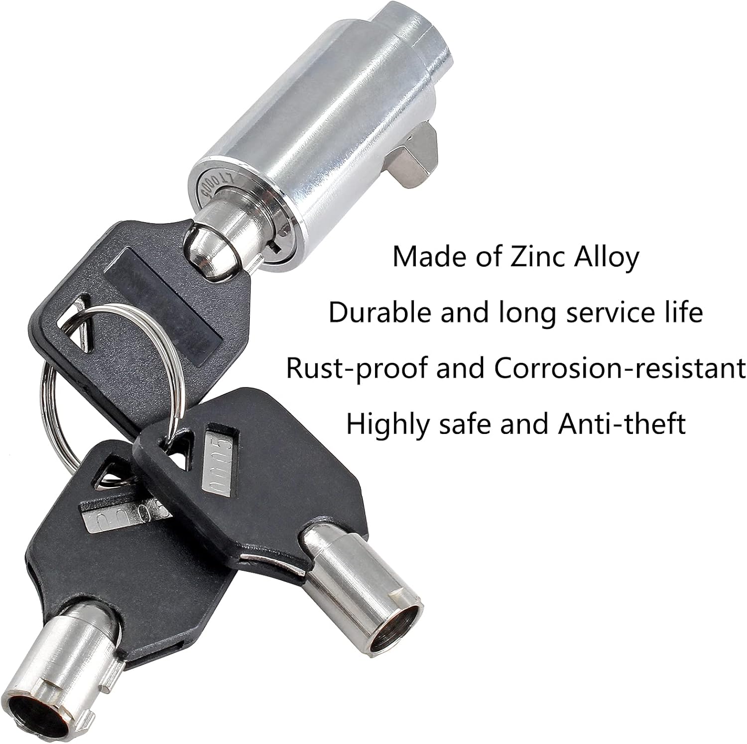 2 Set Vending Machine Lock and Key (Keyed Alike), High Security Tubular Keyway Soda Machine Locks