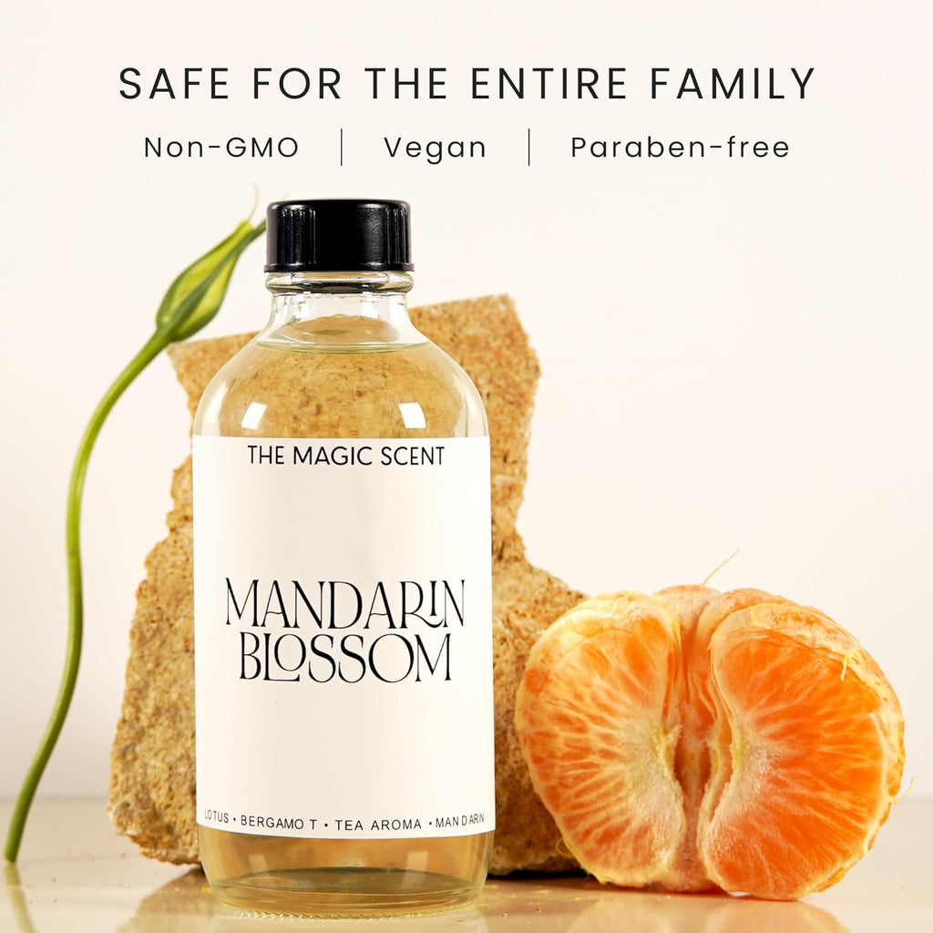 The Magic Scent Mandarin Blossom Diffuser Oil - Hotel & Home Luxury Scents Inspired by The Maldives - Diffuser Oil Scents for Home Designed for Use in All Diffusers - 4 fl oz, 120 mL