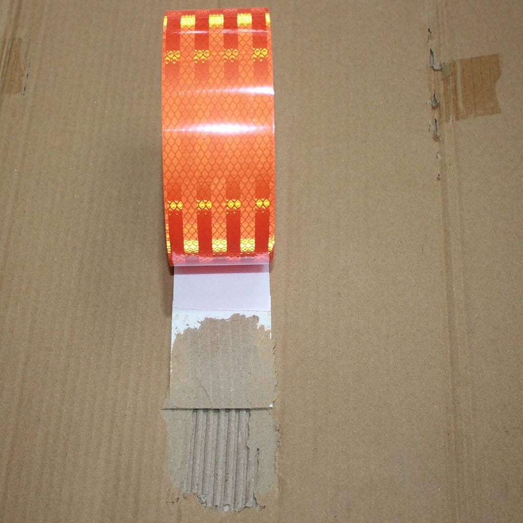 Non Fading Orange Reflective Tape Outdoor Waterproof 2 inch, High Visibility Warning Industrial Marking Tape,Safety Stickers (68 feet)