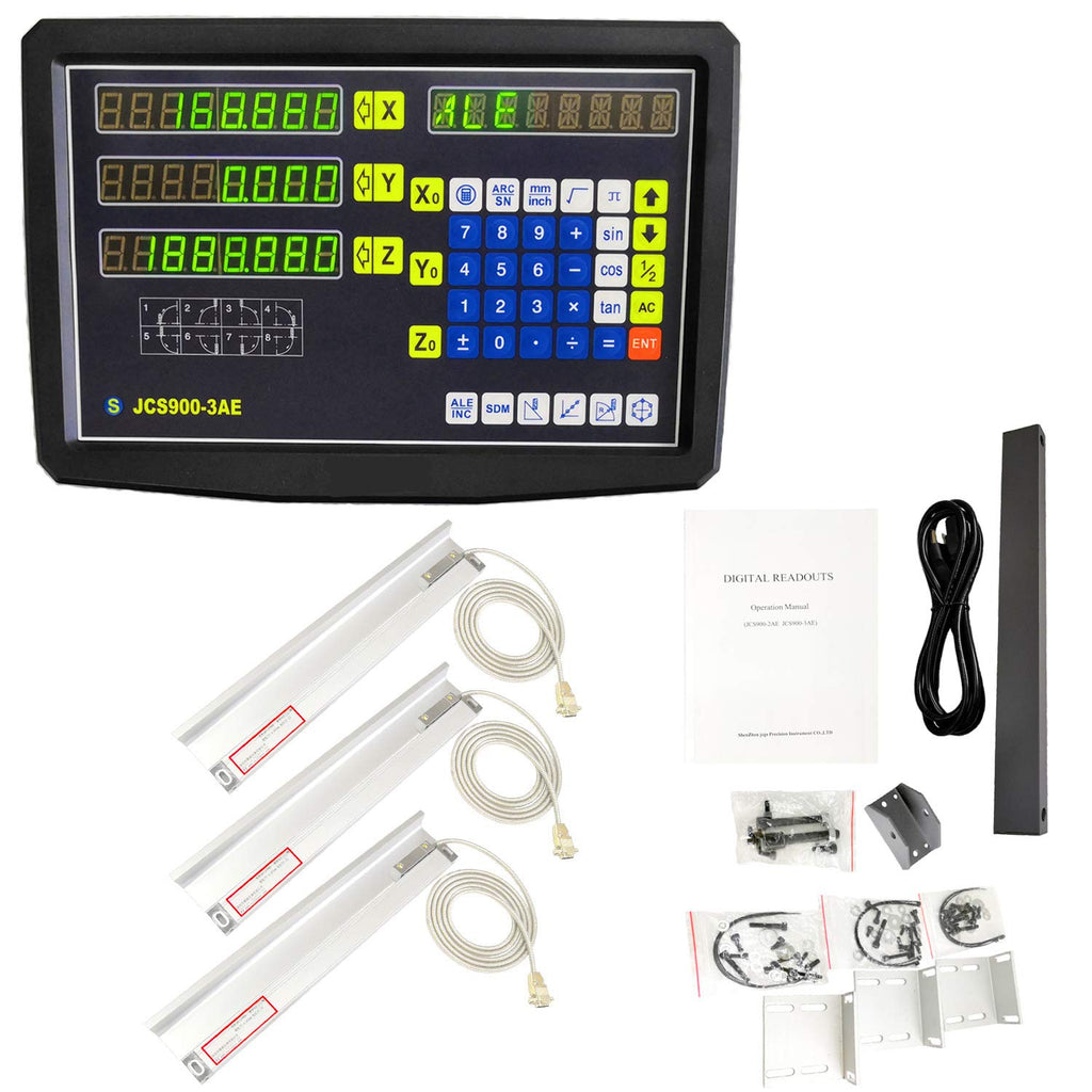 iMeshbean 2/3 Axis Digital Readout DRO Encoder for Milling Lathe, Part Number 324-RZ, Aluminum Material, 800mm Travel Length Scale (32'')
