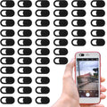 50 Pcs Webcam Cover Slide, 0.023 Inch Ultra-Thin Universal Laptop Camera Cover Slide Webcam Cover for Laptop, Computer(Black)