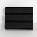 Sample Wood Salt Acoustic Wall Panels, Soundproof Wooden Wall Panels, 3D Fluted Sound Absorbing Panel, Matte Black, Sample Pack