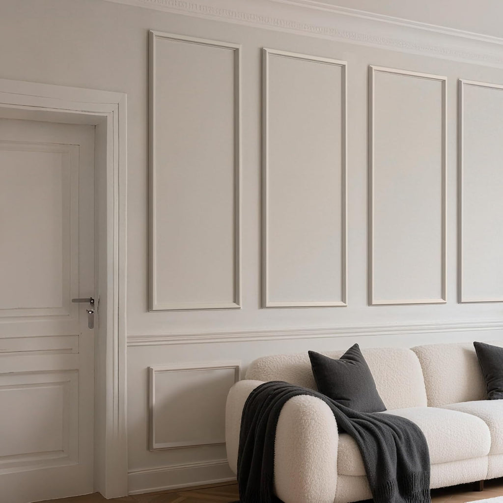 Peel and Stick Wainscoting Panels Kit, 3 Sets 54''x24'' Premade Wall Molding Peel and Stick Panels for Interior Wall Trim, Easy DIY Wainscoting Panels Peel and Stick Decor