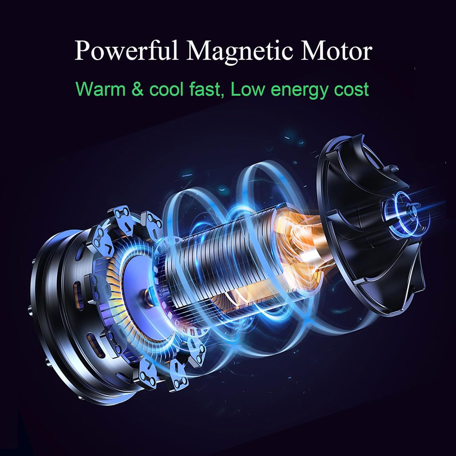 Bladeless Heater and Fan Combo, 1400 Watt Heater Fan and 40 Watt Cold Fan, 80° Oscillating Fan, All the Season Use, Remote and Touch Control, Floor Tower fan, Office Room, Bedroom, Silver Gold