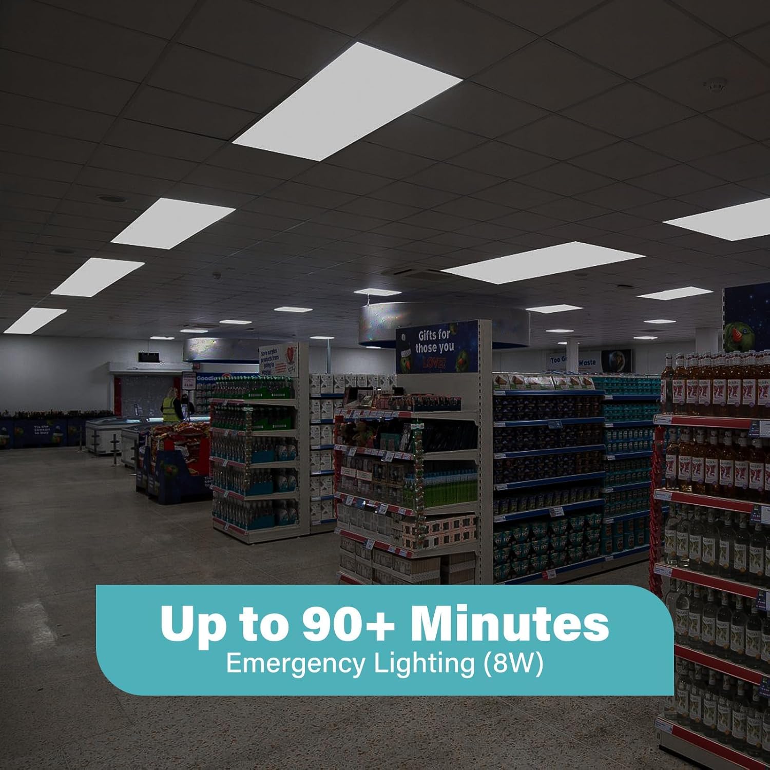 4 Pack 2x4 LED Flat Panel Light with Emergency Battery Backup, Up to 1.5H of Power Support at 8W Output, 0-10V Dimmable, 3000K/4000K/5000K, 30W/40W/50W Selectable, UL & ETL