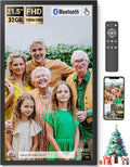 BSIMB Large Digital Picture Frame 21.5 Inch, 64GB Touchscreen 1920x1080 FHD WiFi Digital Photo Frame Electronic Remote Control, Share Pictures/Videos via App/USB/SD Easy Setup Gifts for Mom, Black