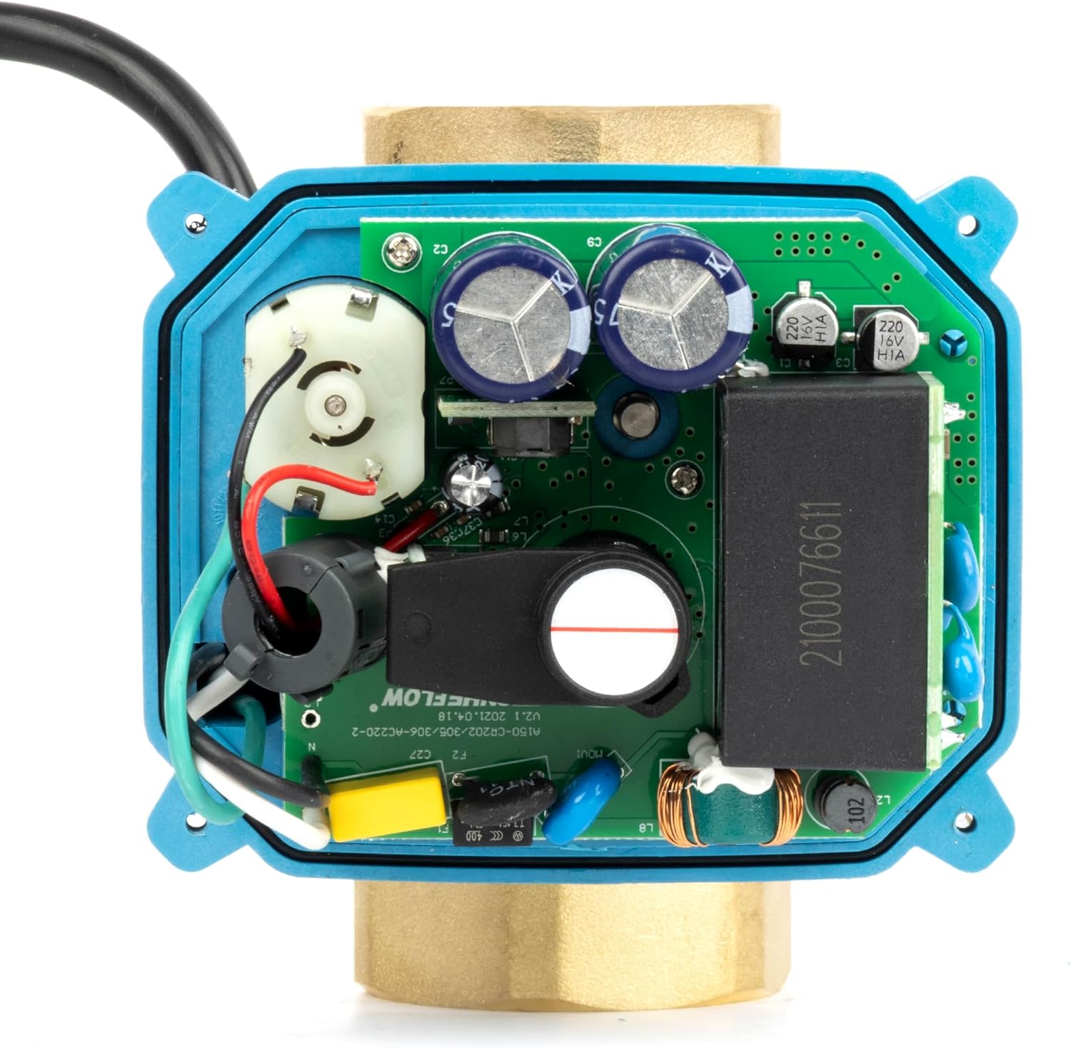 U.S. Solid 1-1/2" Motorized Ball Valve with US Plug 110VAC Brass Electrical Ball Valve, IP67, Manual Override, Direction Display Auto Return, Normally Closed, IP67