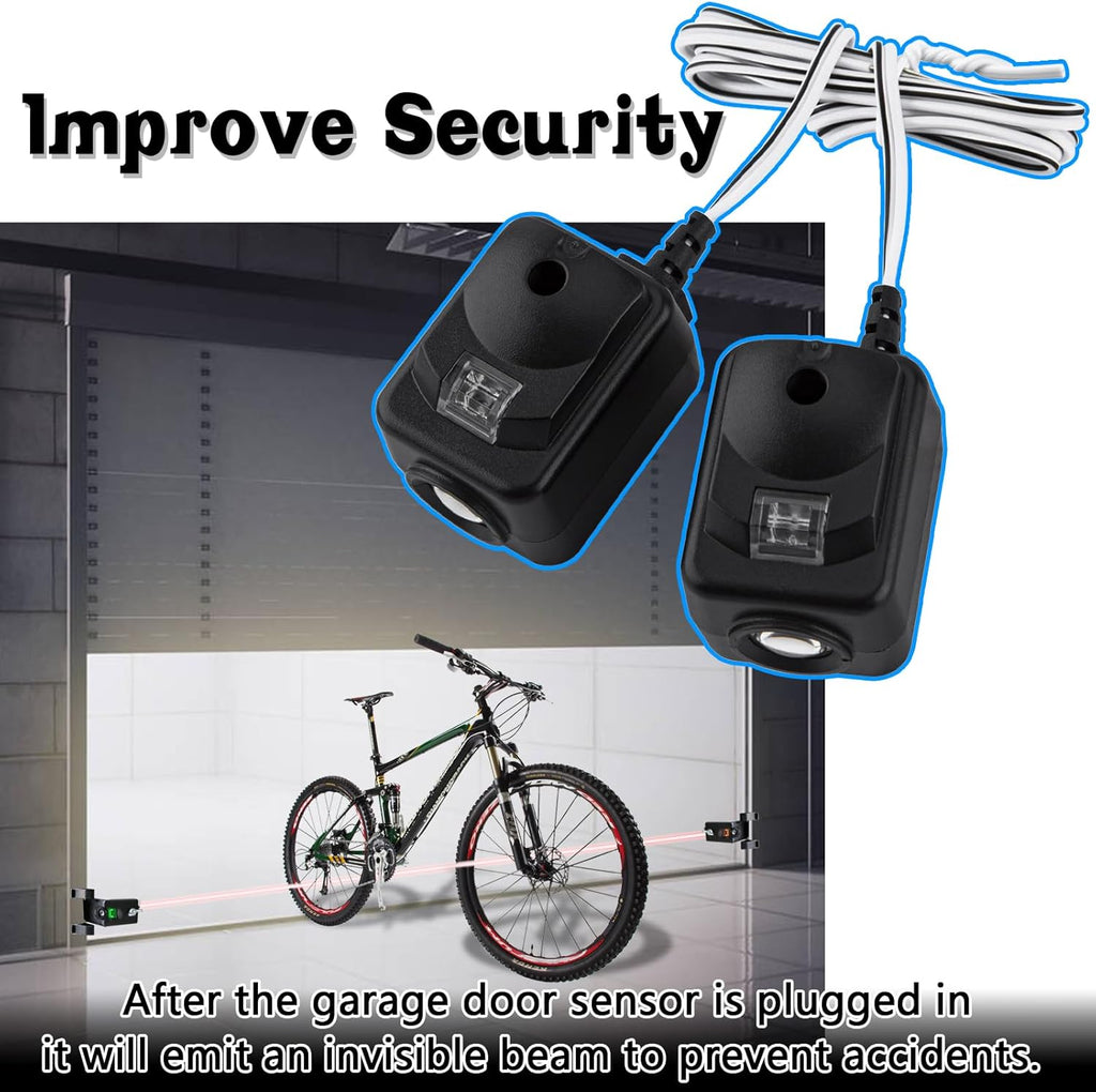 820CB Garage Door Sensor, Safety Sensor Brackets Kit Compatible with Chamberlain Liftmaster Sears Craftsman Garage Door Opener Made After 1997. Replacement 41A5034 G801CB-P 801CB 041-0136