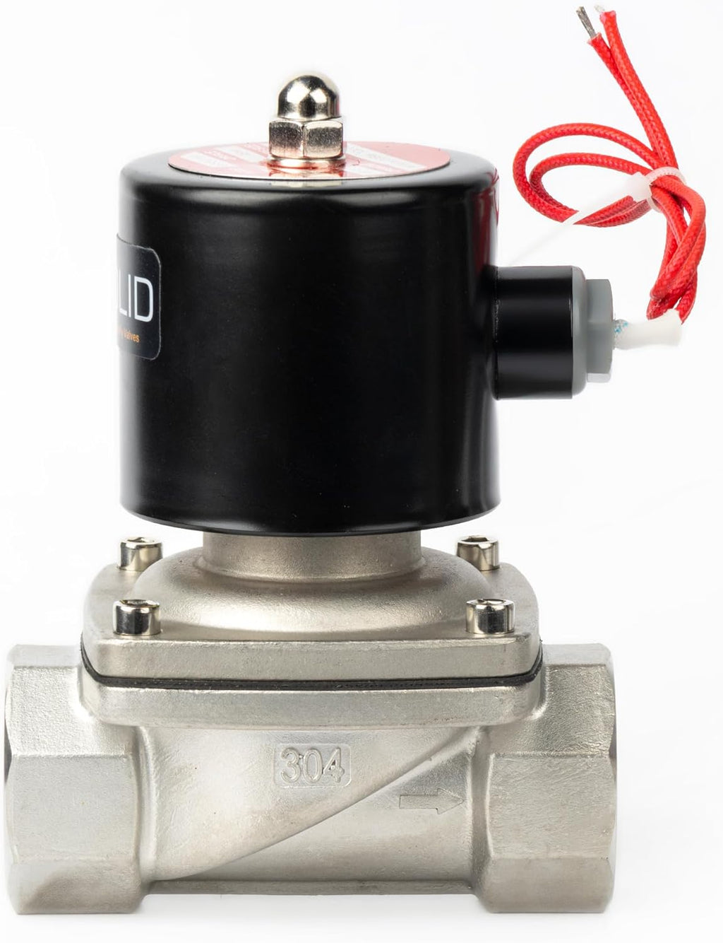 U.S. Solid 1-1/4" Solenoid Valve - 110V AC Stainless Steel Electric Solenoid Valve, Normally Closed, Viton Seal