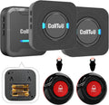CallToU Caregiver Call Button Smart Call System 3 Receivers 2 SOS Call Button for Elderly at Home Nurse Calling Alert Patient Help System for Home/Personal Attention Pager 500+Feet (CC05BL 2-3)