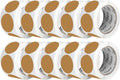 Perco Kraft Brown 2-Inch Perforated Circle Dot Sticker Labels — 10 Rolls, 5,000 Round Stickers — Natural, Cardboard-Like Surface with Permanent Adhesive for Organizing, Crafting & More—Made in USA